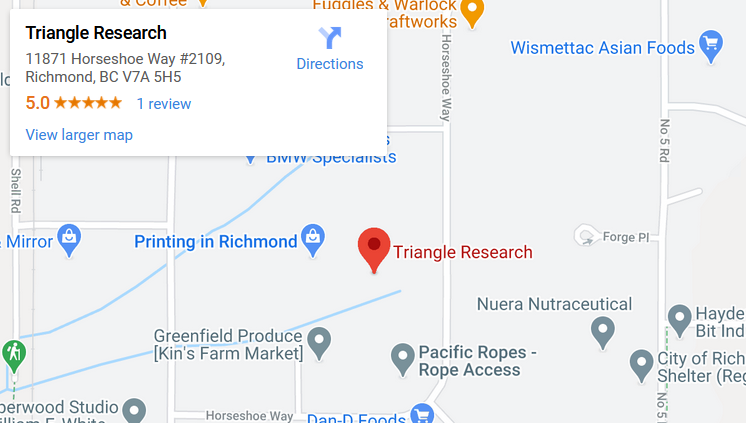 Click for Map of Triangle Research